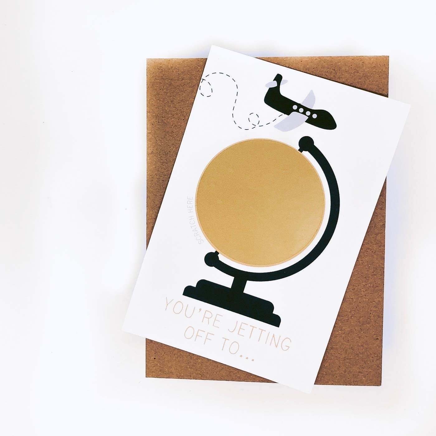 Personalized Travel Card Scratch Off - Reveal Your Surprise Message - Perfect for Bon Voyage Gifts, Vacation Surprises & Adventure Reveals