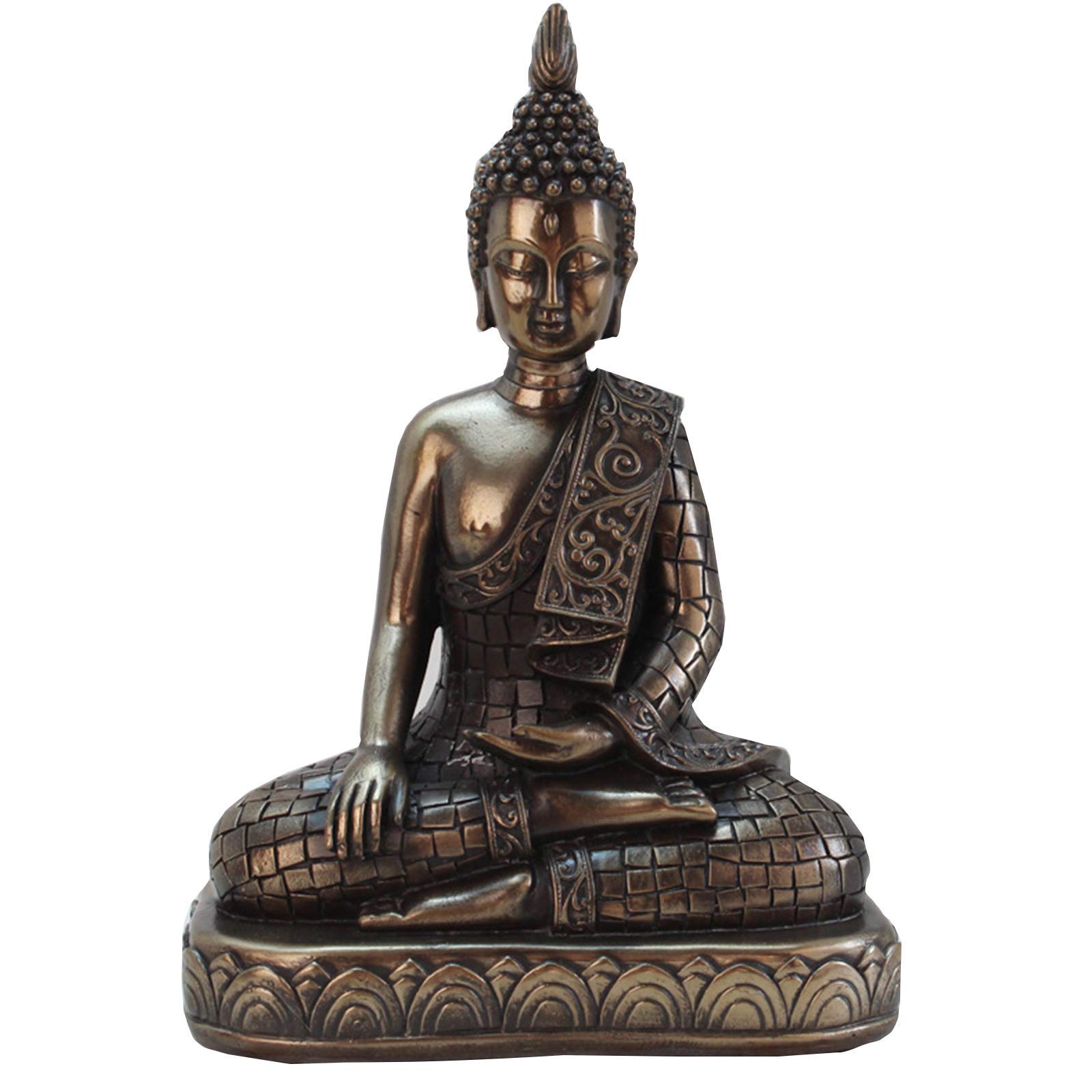 WSIMEI Meditating Buddha Statue - Handcrafted Resin Sculpture for Home & Office Decor - Perfect for Living Room, Bedroom, Desk, Hotel & Meditation Space - Zen Buddhist Decor & Spiritual Gift Idea