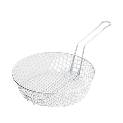 Winco MSBW-12 12-Inch Stainless Steel Wire Breading Basket with Non-Stick Coating - Perfect for Frying Chicken, Fish, and Vegetables in Commercial Kitchens & Home Cooking