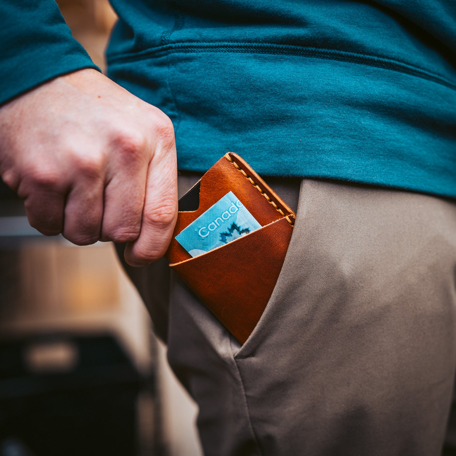 Genuine Leather Front Pocket Wallet for Men - Slim RFID Blocking Minimalist Wallet - Perfect for Travel, Everyday Carry & Gift Giving