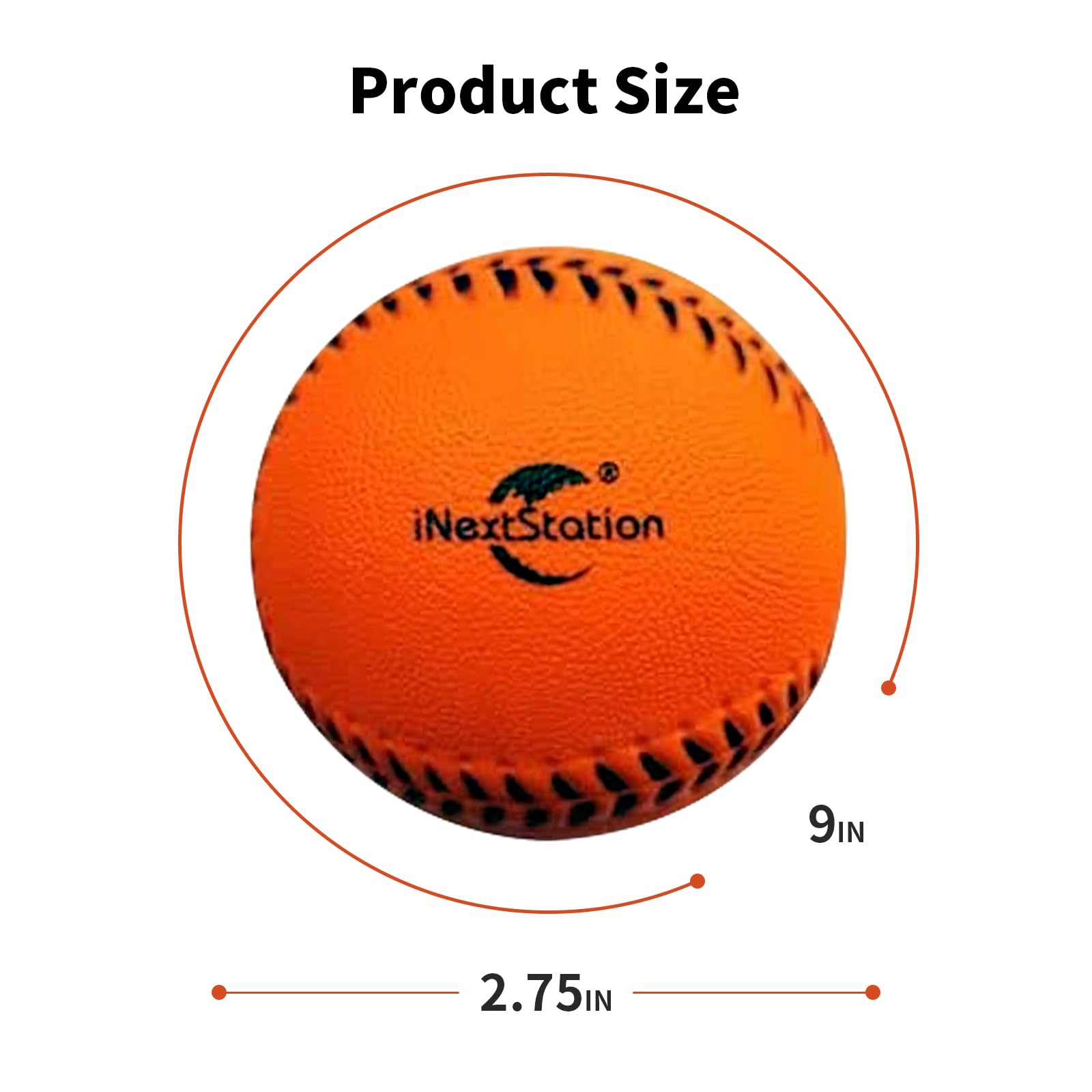 iNextStation Soft Foam Baseballs - 12 Pack, 9 Inch Practice Balls for Kids & Teens | Safe Training Equipment for Backyard, Batting Cage & Indoor Baseball Practice