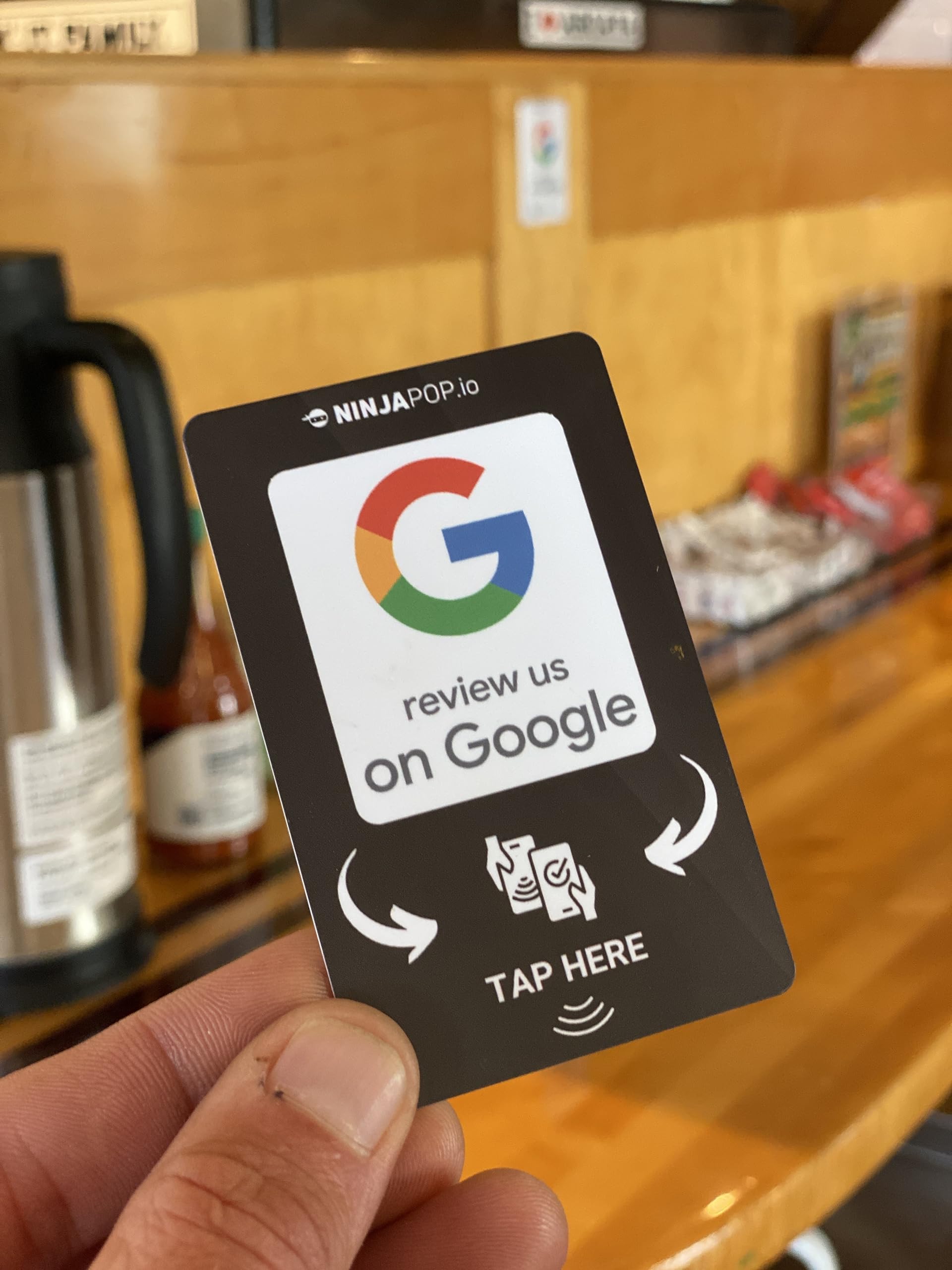 10 Pack Ninja Pop NFC Review Cards - Share Your Google Review Link Easily - Perfect for Businesses, Restaurants & Retail Stores to Boost Online Reviews