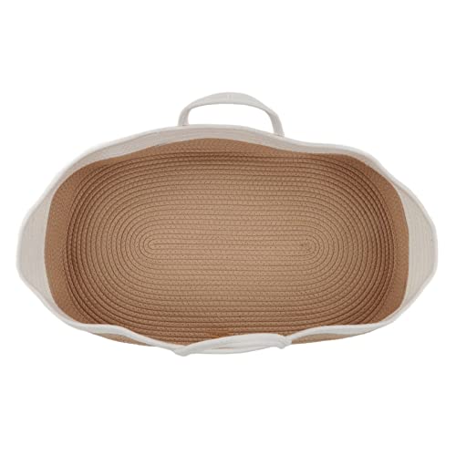 Premium Baby Sleeping Basket with Sturdy Base - Soft & Comfortable for Baby Girls - Breathable & Lightweight for Outdoor Use - Brown & White Design - Perfect for Travel, Picnics & Nursery Naps