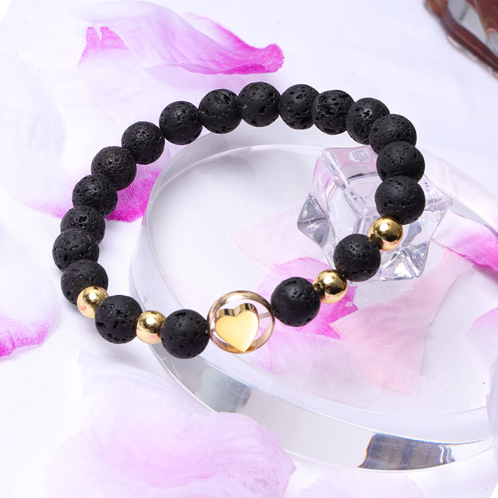 MILAKOO 8mm 7 Chakra Natural Stone Bead Bracelet for Women - Adjustable Spiritual Healing Jewelry for Meditation, Yoga & Positive Energy