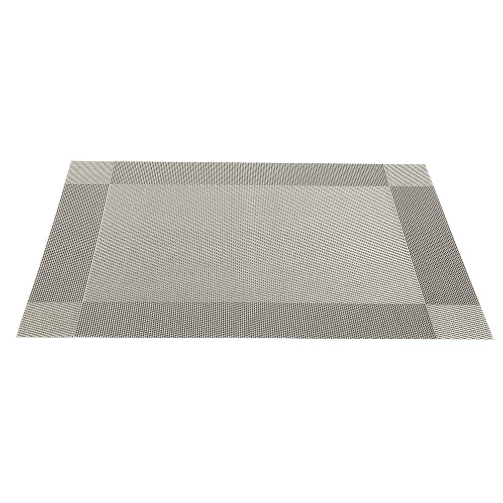 Premium Non-Slip Rectangular Table Placemat Set - Heat Resistant Coasters & Table Cloth Protector for Dining Table Decor, Kitchen Supplies (Grey) | Perfect for Dinner Parties, Family Gatherings & Everyday Use