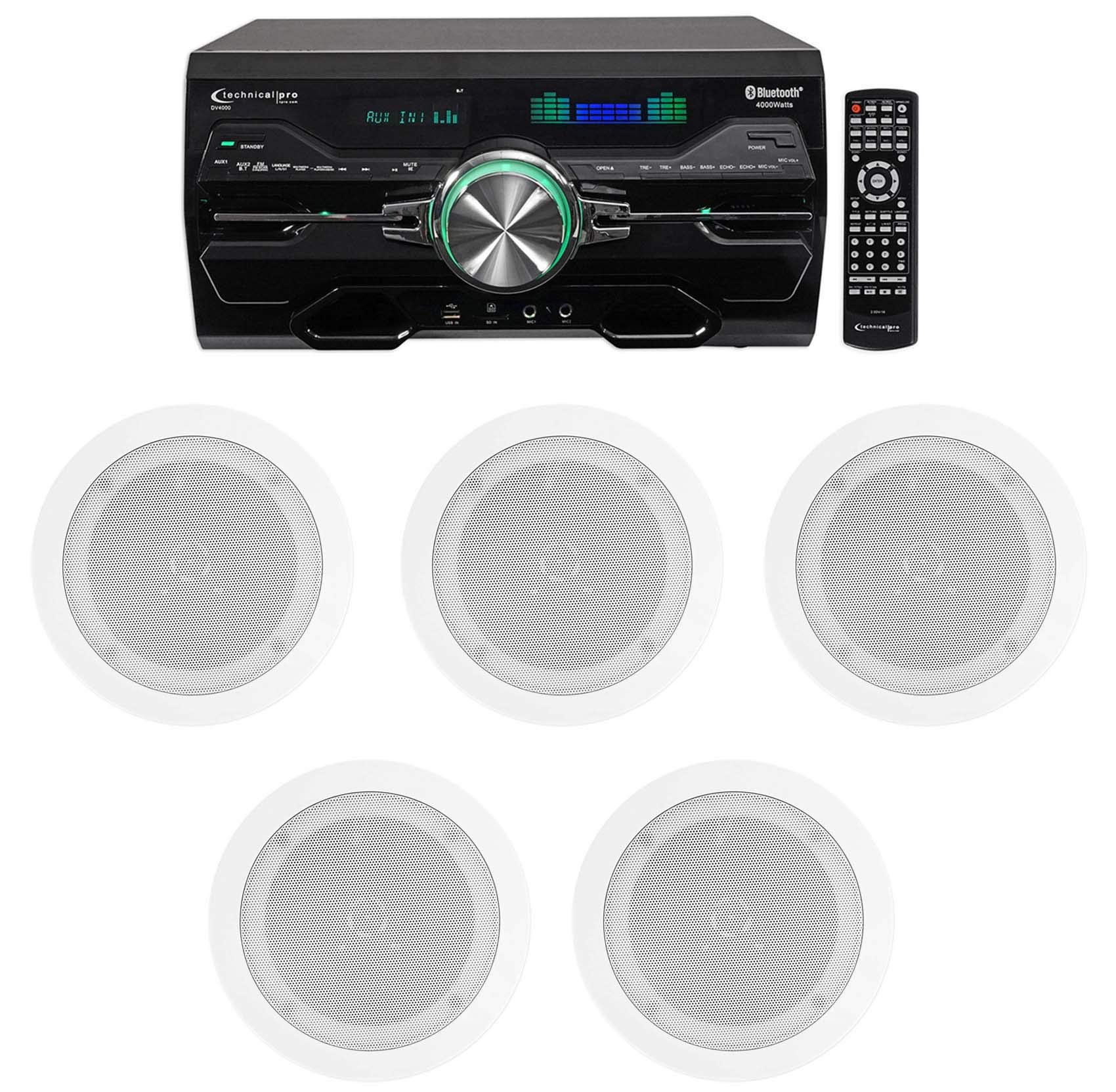 DV4000 4000W Bluetooth Home Theater DVD Receiver with 5.25