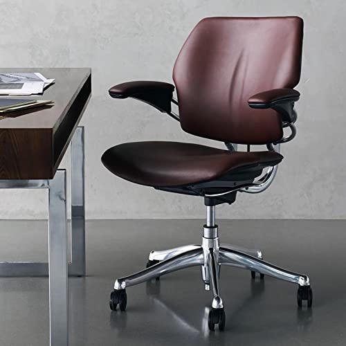 Humanscale Freedom Ergonomic Office Chair - Adjustable Height & Duron Arms - Hard Floor Wheels - Graphite Frame with Walnut Fabric - Perfect for Home Office & Workspace Comfort