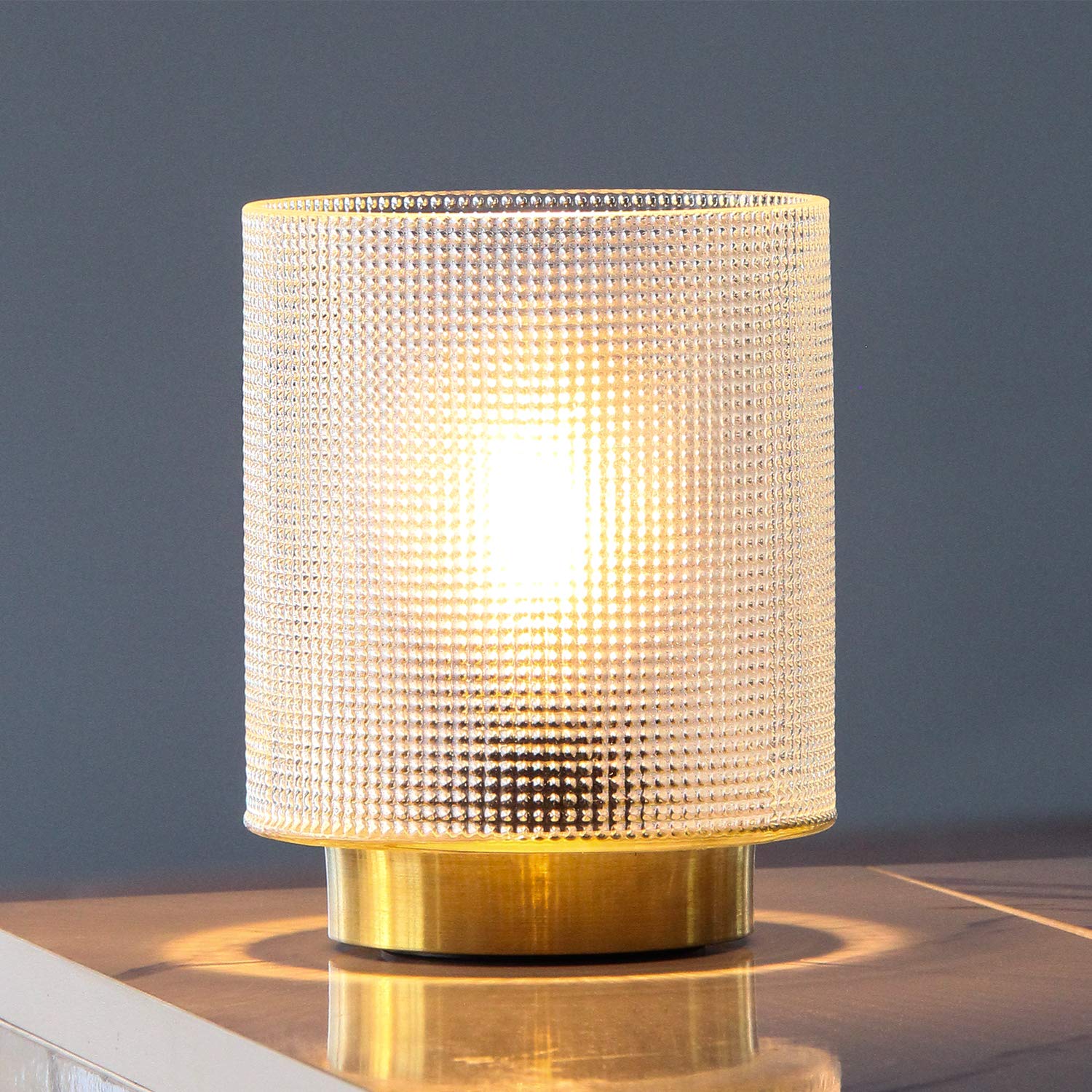 Battery Operated Table Lamp with Timer - Cordless LED Lantern Night Light - Decorative Home Lighting for Bedroom, Living Room, Patio & Bedside - Clear Glass Design for Cozy Ambience & Romantic Settings