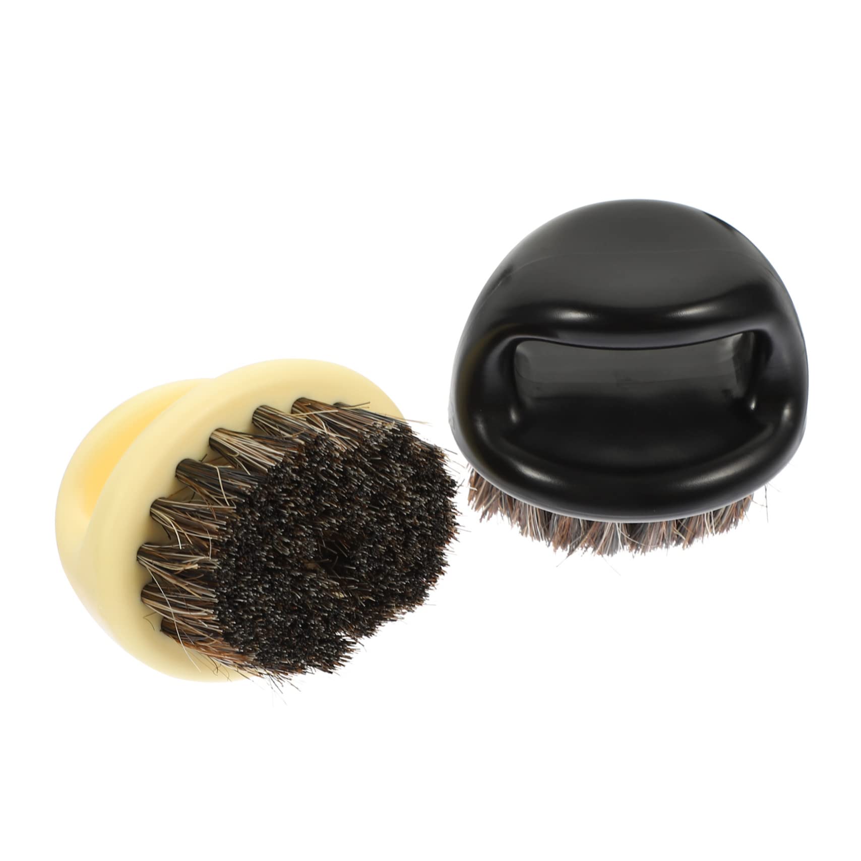 Healeved 2 Pack Men's Beard Comb & Mustache Brush Set - Portable Hair Brush for Curly Hair, Professional Beard Cleaning Brush & Scrubber - Perfect for Travel, Grooming & Styling
