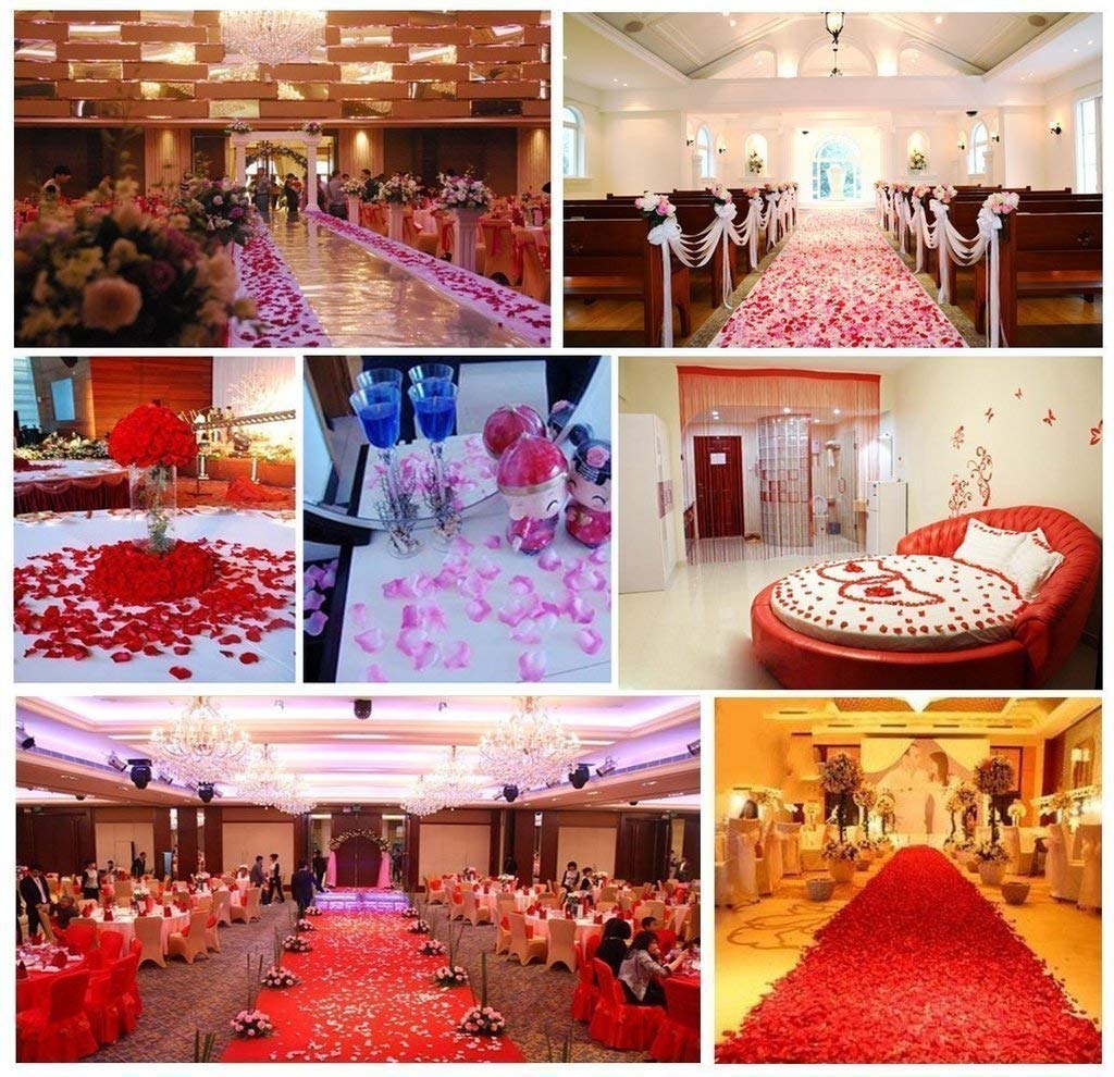 1200 PCS Premium Silk Rose Petals - Realistic Artificial Flower Petals for Wedding Decor, Bridal Shower, Party & Event Decorations (Gold) - Perfect for Aisle Scattering, Table Centerpieces & Romantic Backdrops