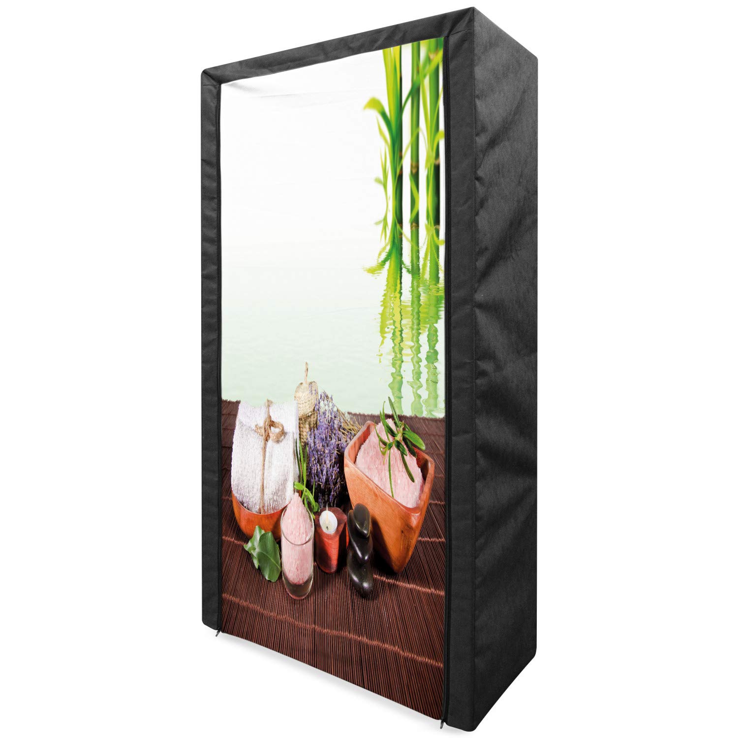 Ambesonne Portable Fabric Wardrobe with Shelves - 33.5