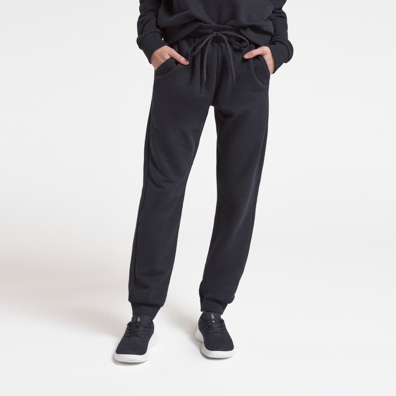 Women's Merino Wool Blend Sweatpants - Soft Thermal Joggers for Winter & Lounge - True Black - Perfect for Yoga, Running & Casual Wear