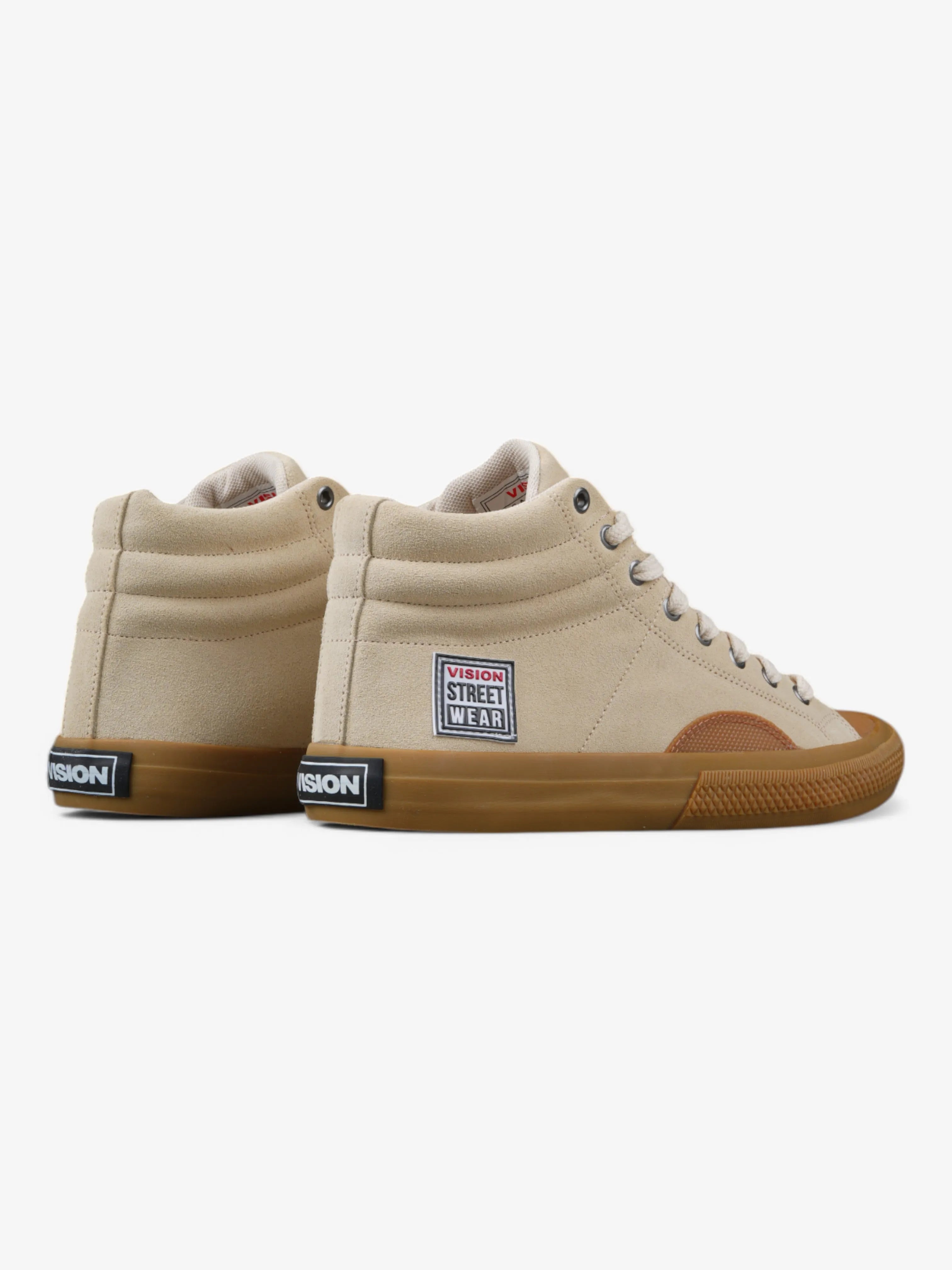 Vision Street Wear Canvas Sneakers for Men & Women - Beige Casual Shoes for Skateboarding, Streetwear Fashion & Everyday Comfort