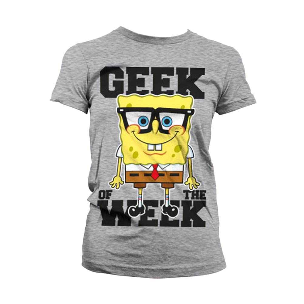 Official SpongeBob SquarePants Licensed Graphic T-Shirt - XX-Large Geek Week Collection for Women - Perfect for Casual Wear, Cosplay & Cartoon Fan Gifts