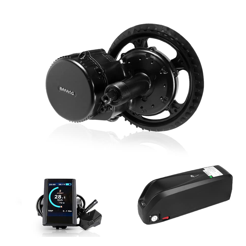 BAFANG BBS02B 48V 500W Mid Drive Electric Bike Conversion Kit - Compatible with BB68-73mm MTB & Commuter Bikes - Includes Optional Hailong Shark Battery, Rear Rack Battery & Charger - Perfect for Urban Commuting, Mountain Biking & Eco-Friendly Transportation