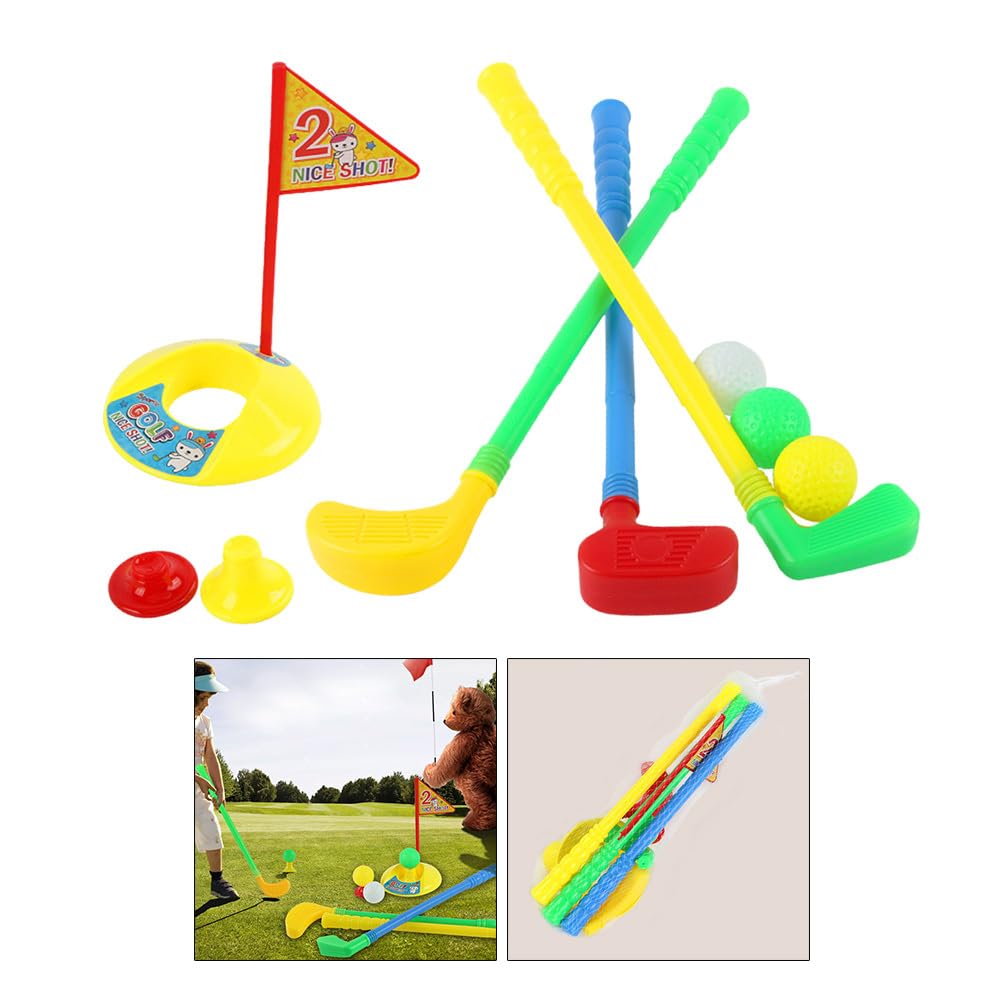 3-Piece Kids Golf Set with Retractable Toy Clubs & Practice Holes - Fun Outdoor Sports Toy for Toddlers & Children - Perfect for Backyard Play, Birthday Gifts & Family Bonding Activities
