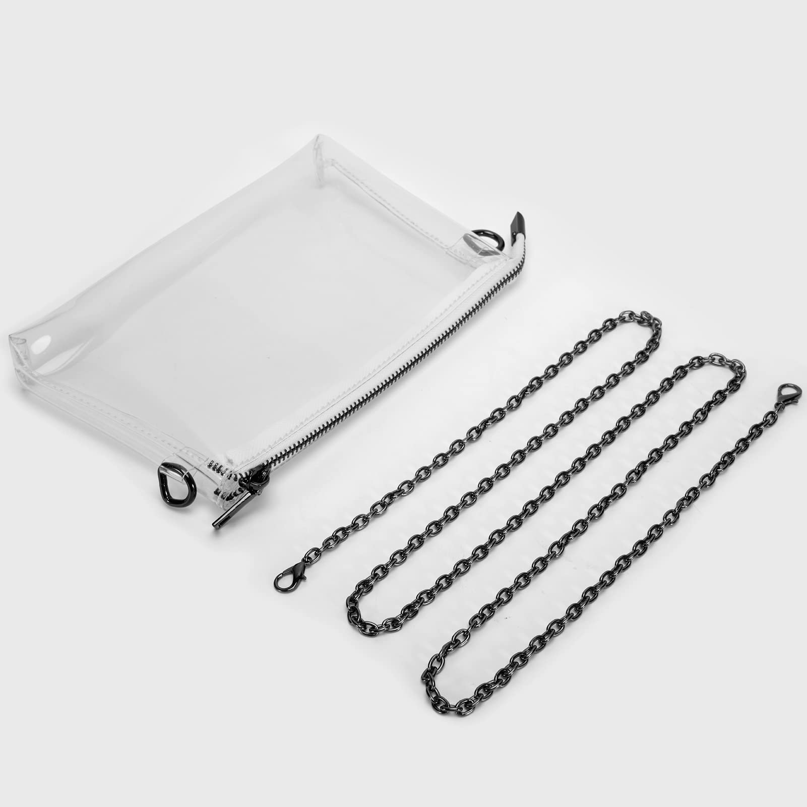 Lorbro Clear Purse for Women - Stadium Approved Transparent Crossbody Bag with Secure Zipper Closure | Perfect for Concerts, Sports Events & Travel | Fashionable & Functional Clear Handbag