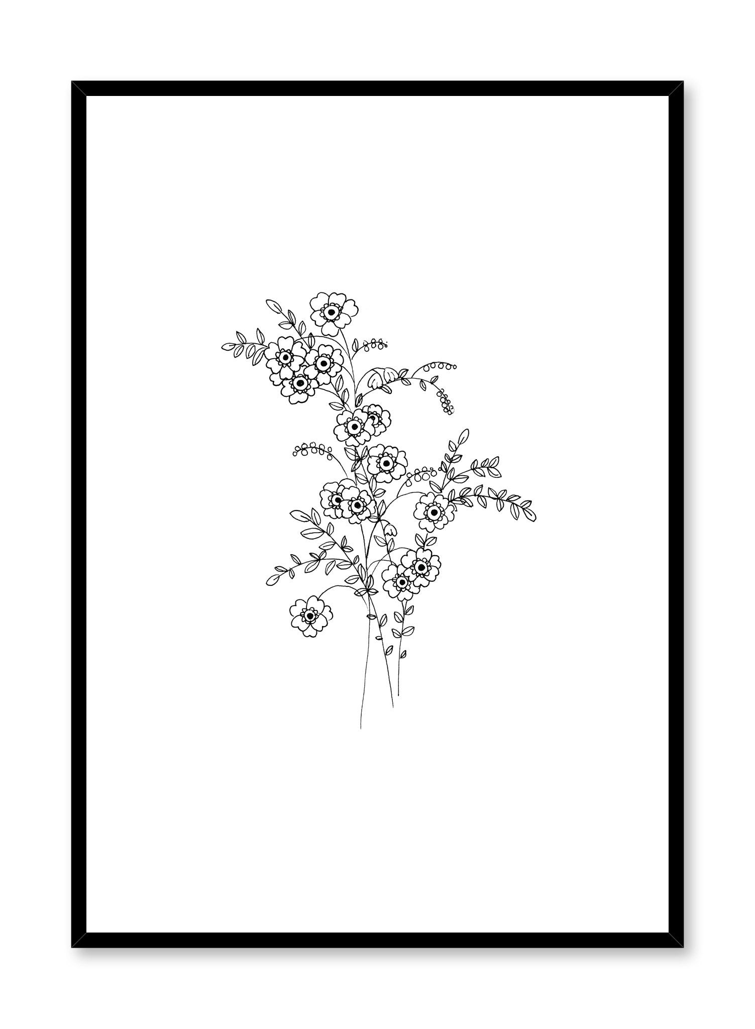 Petite Petals Floral Poster - Elegant Botanical Wall Art for Home, Office & Nursery Decor | Perfect for Living Room, Bedroom & Gift Giving