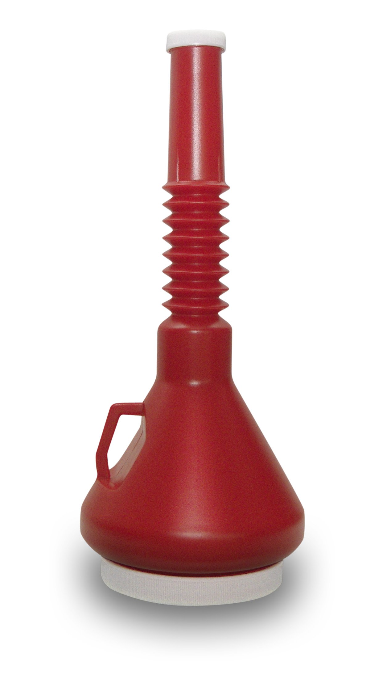WirthCo 32145 Funnel King Dark Red Double Capped Funnel - 1-2/3 Quart Capacity | Heavy Duty Kitchen & Automotive Funnel for Oil, Liquids, and Chemicals | Perfect for Cooking, DIY Projects, and Garage Use