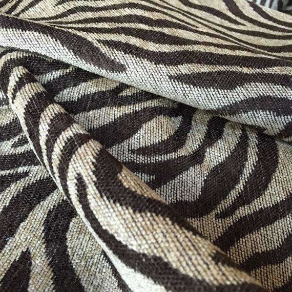 Dark Brown Beige Tiger Stripe Chenille Pillow Cover - Soft Animal Print Throw Pillow Case for Sofa, Bed, Couch Decor - Home & Living Room Accessories