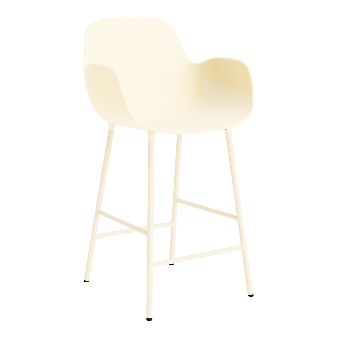 Modern Form Counter Armchair - Stylish Bar Stool for Kitchen Island, Breakfast Nook & Home Bar - Adjustable Height & Comfortable Seating for Dining & Entertaining