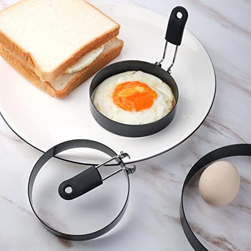 4-Piece Stainless Steel Nonstick Egg Rings Set - 6