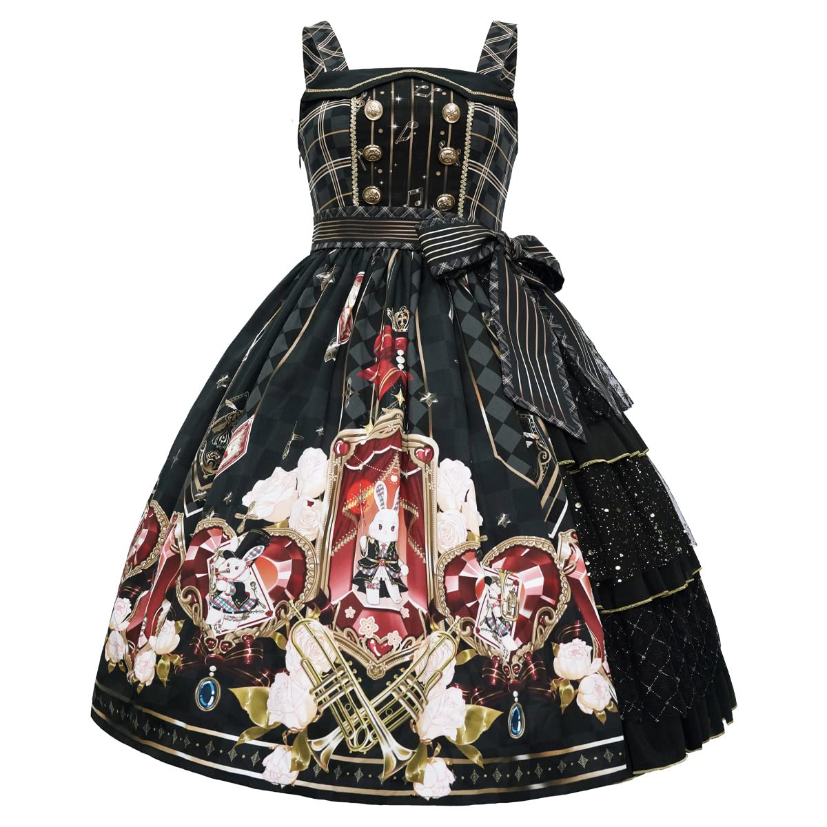 Gothic Princess Dress Set for Women - 3 Piece Halloween Costume with Cute Print | Perfect for Cosplay, Halloween Parties & Themed Events