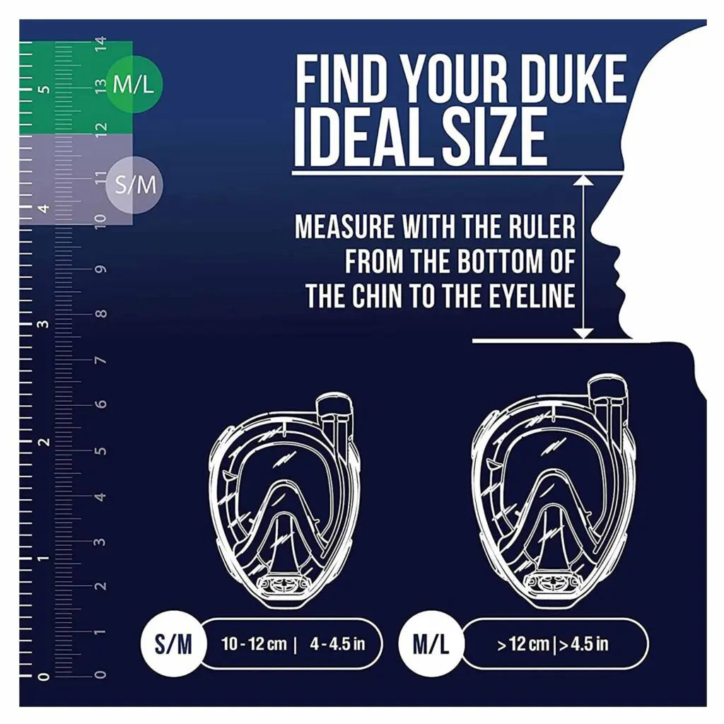 Cressi Duke Action Dry Full Face Snorkeling Mask with GoPro Mount - Scuba Diving, Snorkeling & Underwater Photography Gear for Ocean Adventures