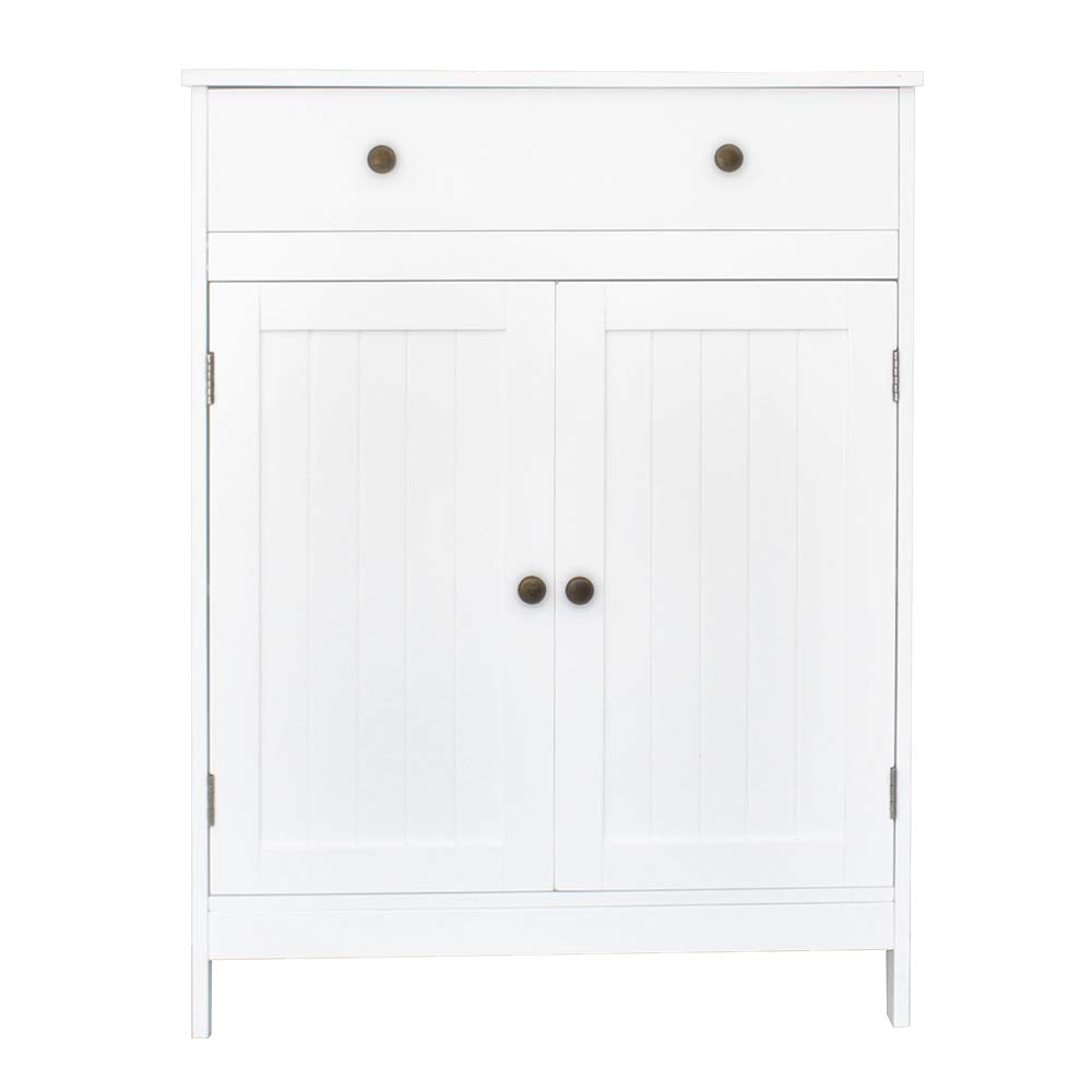 Tenozek Free Standing Bathroom Storage Cabinet - Waterproof Bathroom Floor Cabinet with 3 Shelves for Entryway, Kitchen & Laundry Room Organization