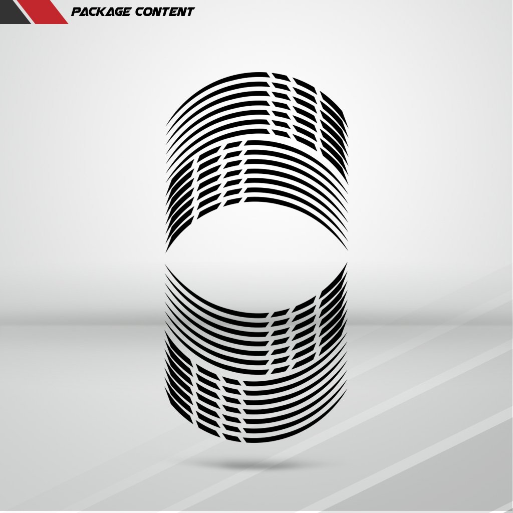 Reflective Red Stickman Vinyl Outer Rim Liner Stripe for Kawasaki Ninja 1000 Motorcycle - High Visibility Rim Tape for Night Riding Safety & Custom Styling