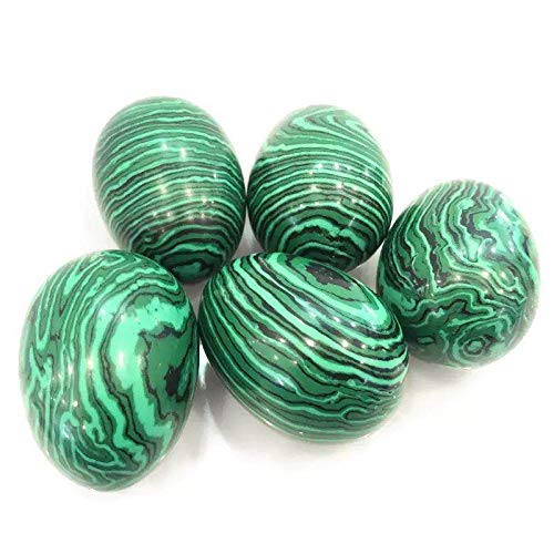 Natural Green Malachite Crystal Egg - 2 Inch Healing Stone for Reiki, Meditation & Energy Work | Spiritual Decor, Feng Shui & Home Decoration