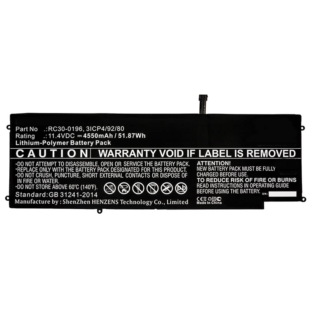 Original Razer Blade Stealth 2016 Laptop Battery Replacement - Compatible with RZ09-01962W, 12.5