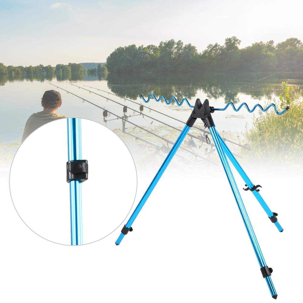 Premium Aluminum Alloy Telescopic Fishing Rod Holder - Portable Folding Tripod Stand for Sea & Freshwater Fishing | Perfect for Beach, Boat & Shoreline Fishing Adventures