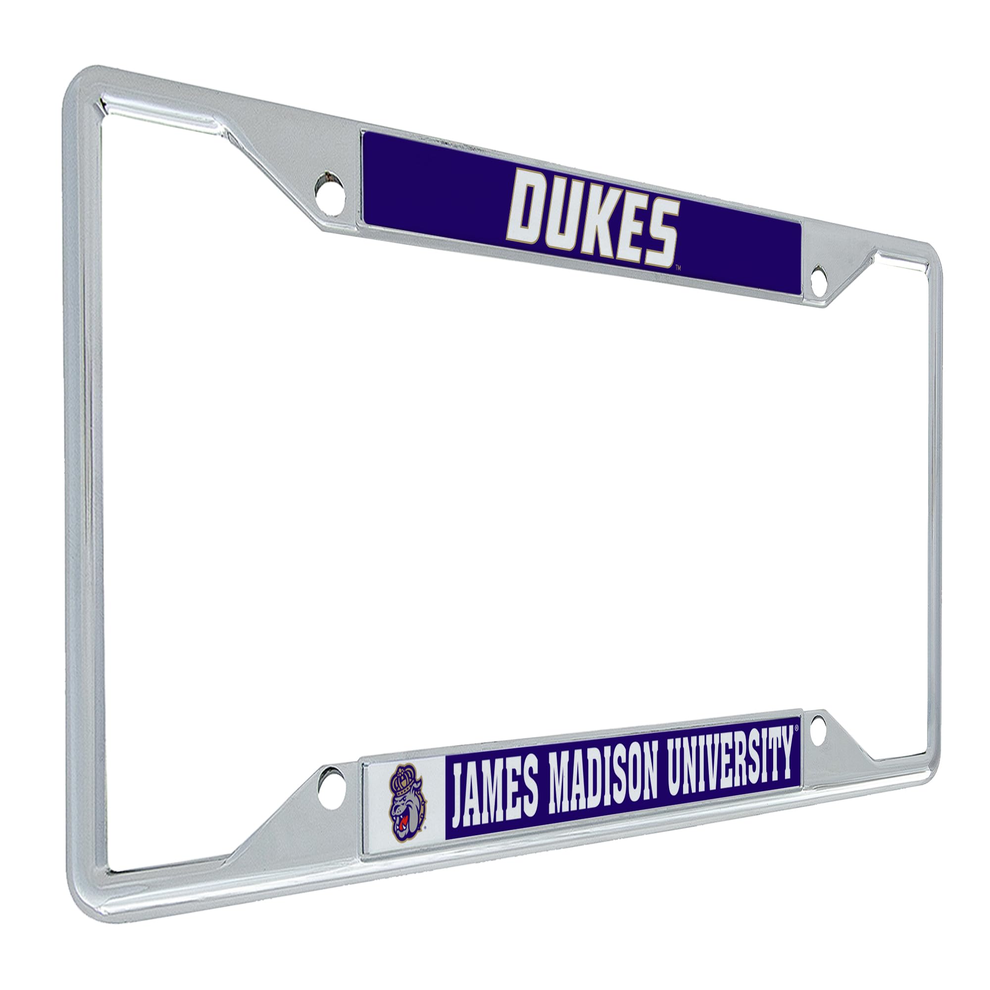 Desert Cactus JMU Dukes Metal License Plate Frame - Car Accessories for Front or Rear Bumper - James Madison University Alumni Gift - Perfect for Tailgating & School Spirit