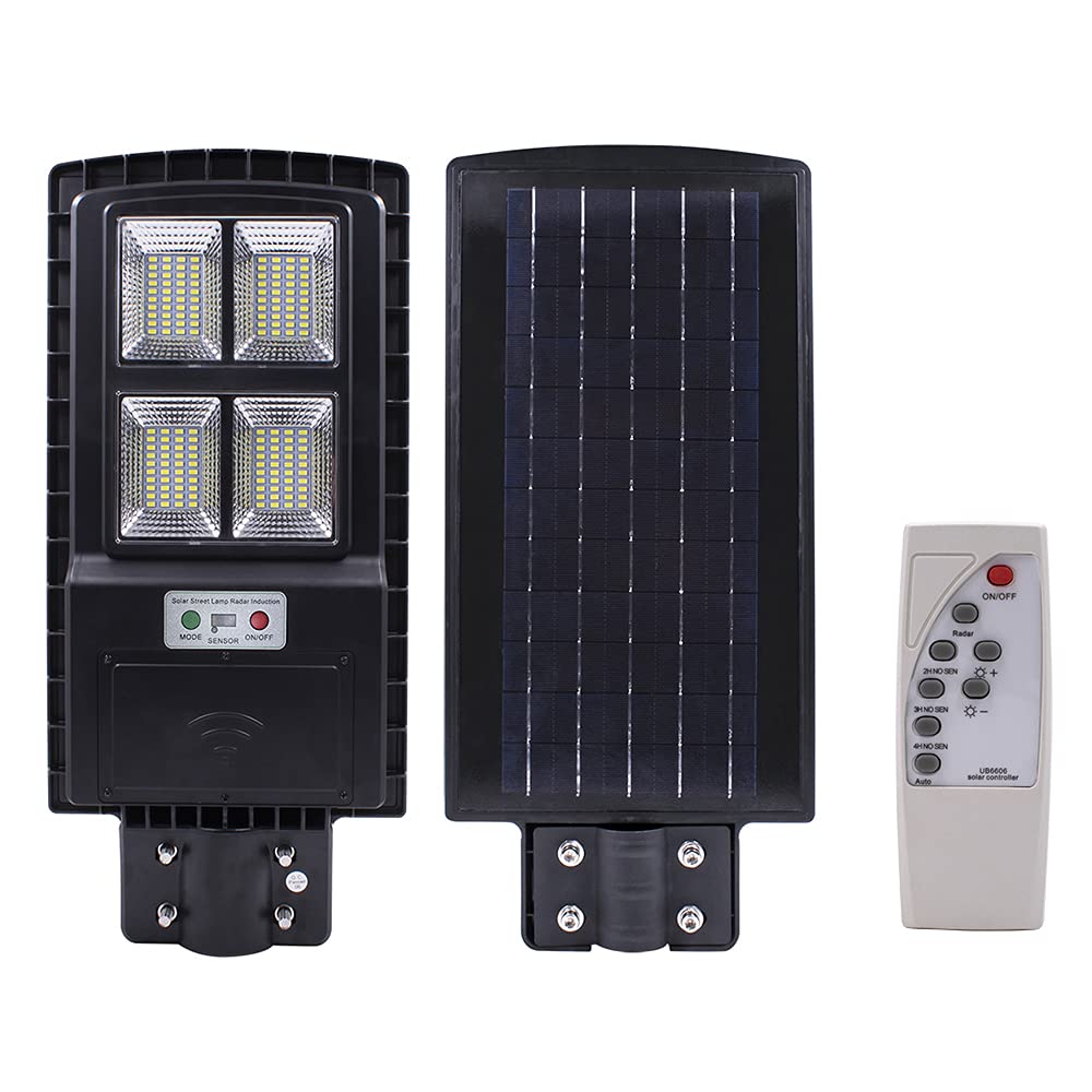 60W/90W Solar Outdoor Motion Sensor Light - Waterproof LED Security Light with Auto On/Off & Radar Detection - Black (90W) - Perfect for Driveway, Garden, Patio, and Backyard Lighting