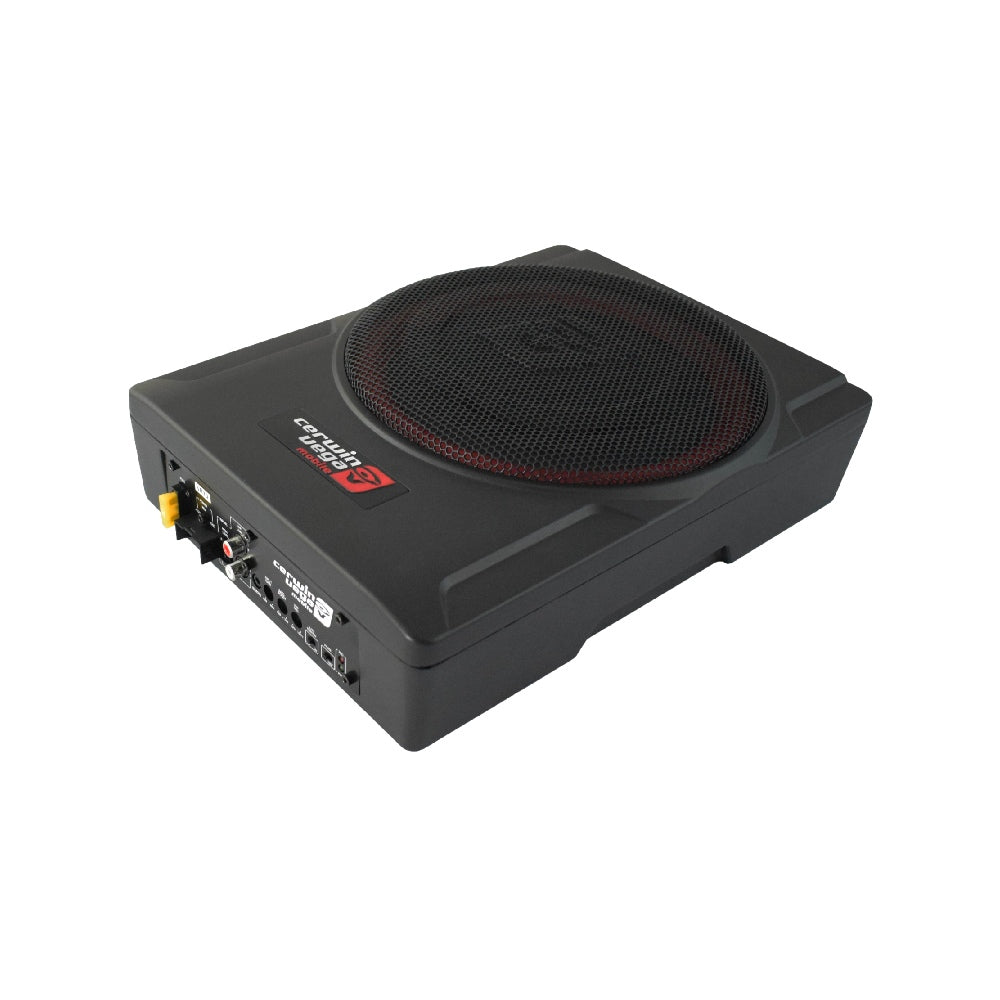Cerwin Vega VR10 450W Max (200W RMS) 10-Inch Powered Subwoofer with Passive Radiator & Tuned Port - High Performance Bass for Home Theater, Car Audio, and Music Enthusiasts