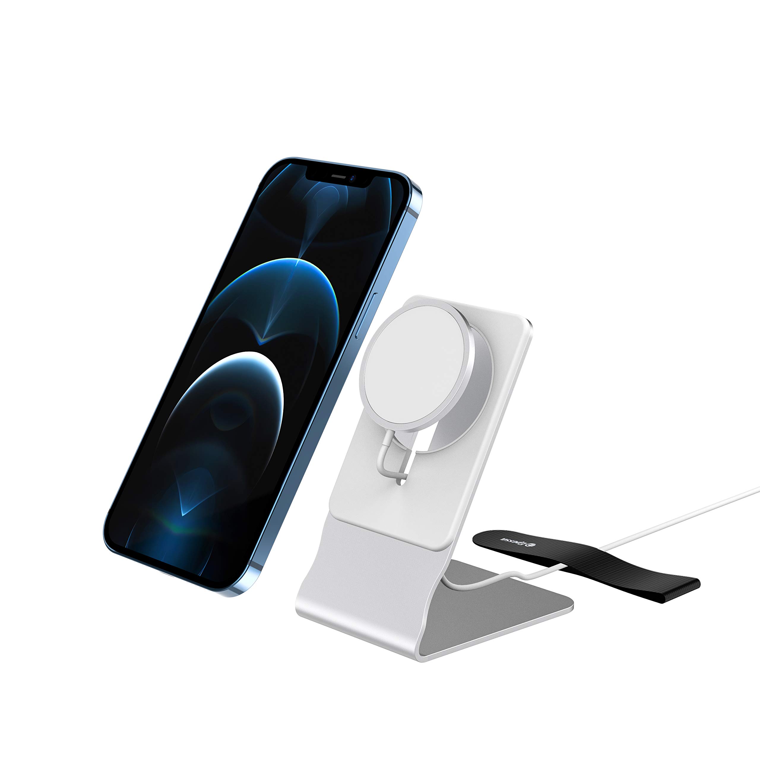 Magnetic Stand for MagSafe Wireless Charger Holder - Compatible with iPhone 12/12 Mini/12 Pro/12 Pro Max - Perfect for Desk, Nightstand & Car Use