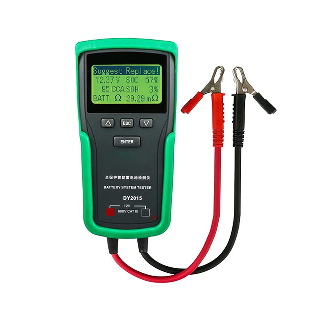 12V Car & Motorcycle Battery Tester Analyzer - Digital CCA Capacity Load Tester, Cranking & Charge Test Tool for Auto, Truck, RV, Boat Batteries - Perfect for Mechanics & DIY Vehicle Maintenance