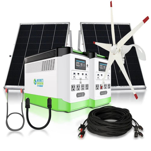 Natures Generator Lithium 1800 Platinum WE - Portable Solar Power Generator for Camping, RV, Emergencies & Off-Grid Living