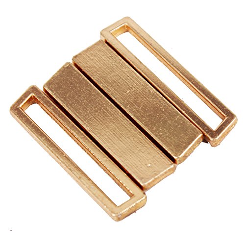 10-Pack Gold Tone Metal Tape Closure Waist Extender Hooks & Eyes Clasps - Sewing Garment Fasteners for Bra, Swimsuit, Dress, Pants - Perfect for Clothing Adjustments and DIY Fashion Projects