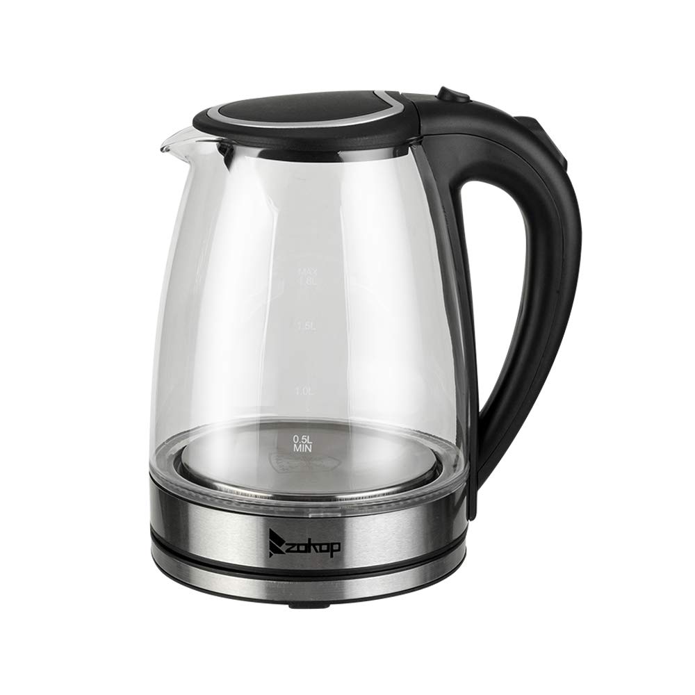 Premium 1.8L Glass Electric Kettle with Temperature Control - 1500W Fast Boiling, Stainless Steel Lid & Bottom, Built-in Tea Filter - Perfect for Home, Office & Tea Lovers (110V)