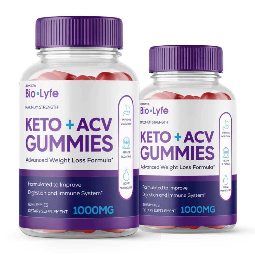 BioLyfe Keto Gummies with Apple Cider Vinegar - 120 Count (2 Month Supply) | Weight Loss Support & Energy Boost for Ketogenic Diet | Perfect for On-The-Go Healthy Snacking & Carb Control
