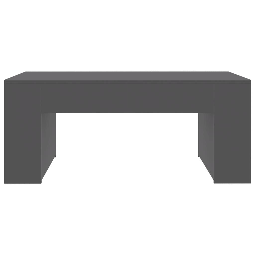 Modern Coffee Table with Storage Shelves - 39.4