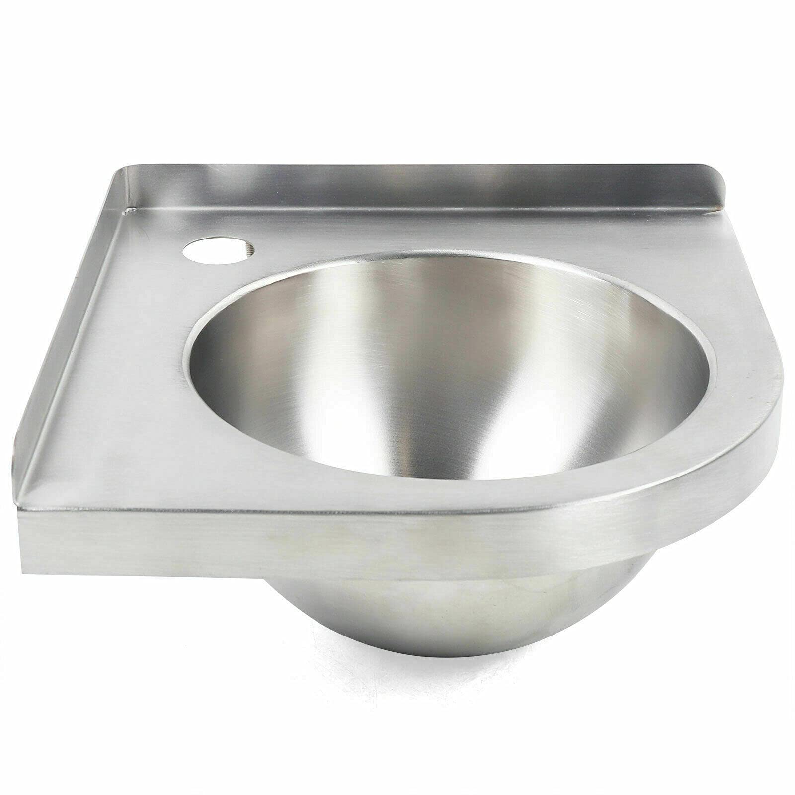 **Stainless Steel RV Bathroom Corner Sink - Small Triangle Sink for RV, Boat & Camper Van with Down Pipe | Compact Wash Basin for Space-Saving Toilet Vanity | Perfect for Tiny Homes & Mobile Living**
