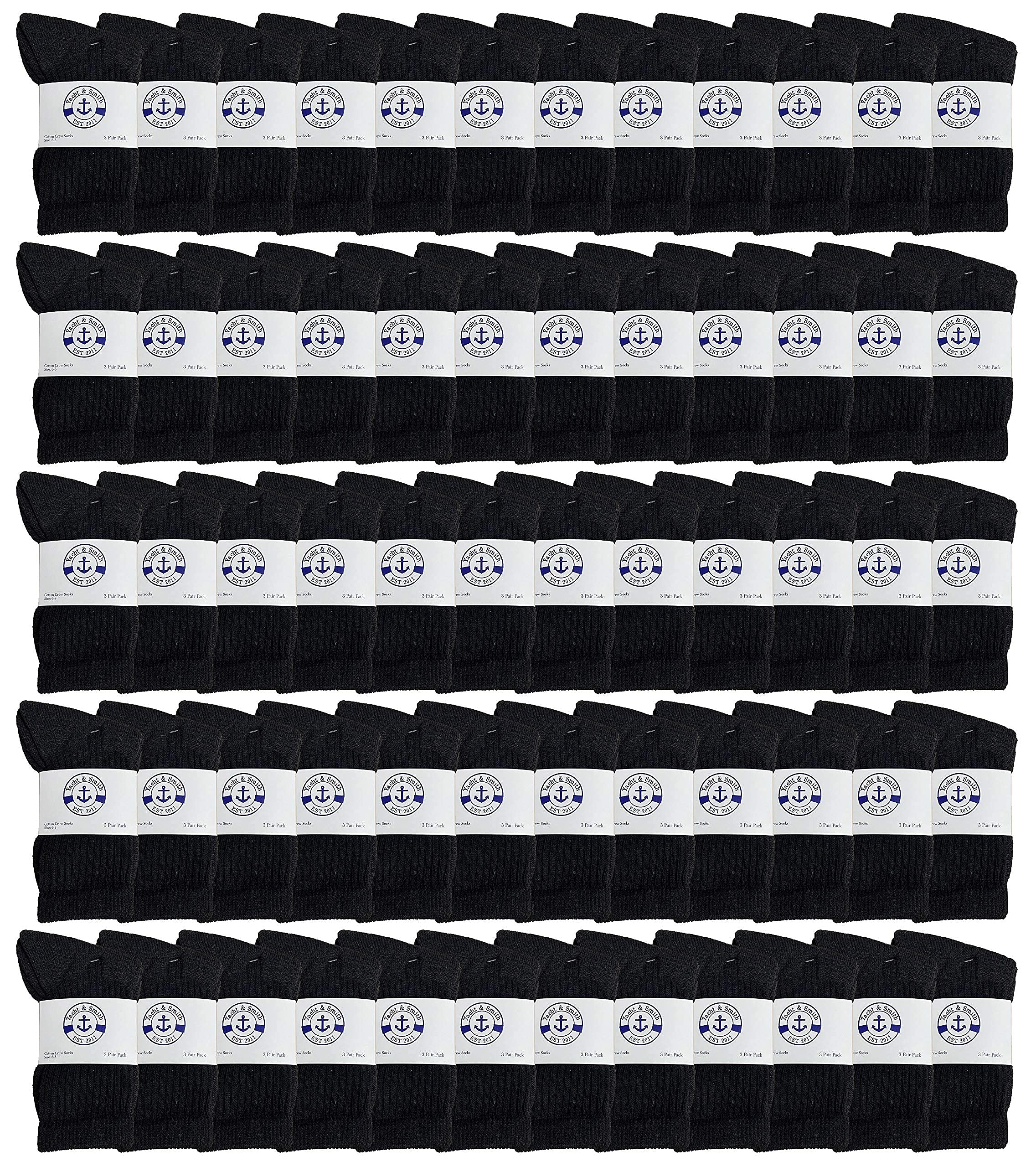 60 Pairs Kids Socks Bulk Wholesale - Cotton Unisex Crew, Ankle & Tube Socks for Boys & Girls - Soft Breathable Athletic Socks for School, Sports & Daily Wear