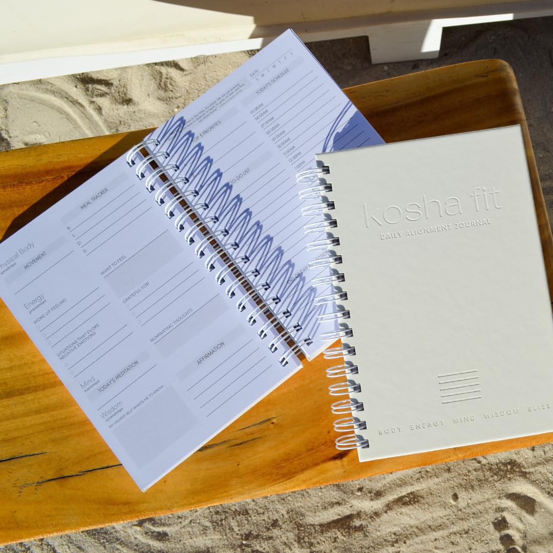 Daily Alignment Journal: Undated Habit Tracker for Goals & Mental Health | Productivity Planner 2025, Gratitude Notebook A5 Hardcover Spiral - Wellness Gift for Women & Men | Perfect for Self-Care Routine, Mindfulness Practice & Goal Setting
