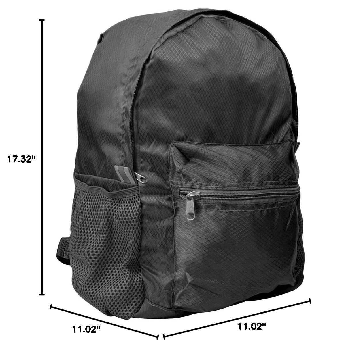 25L Ultra Lightweight Waterproof Foldable Backpack - Durable Packable Daypack for Camping, Hiking, Travel - Compact & Portable for Men & Women (Black) | Perfect for Outdoor Adventures, Commuting & Daily Use