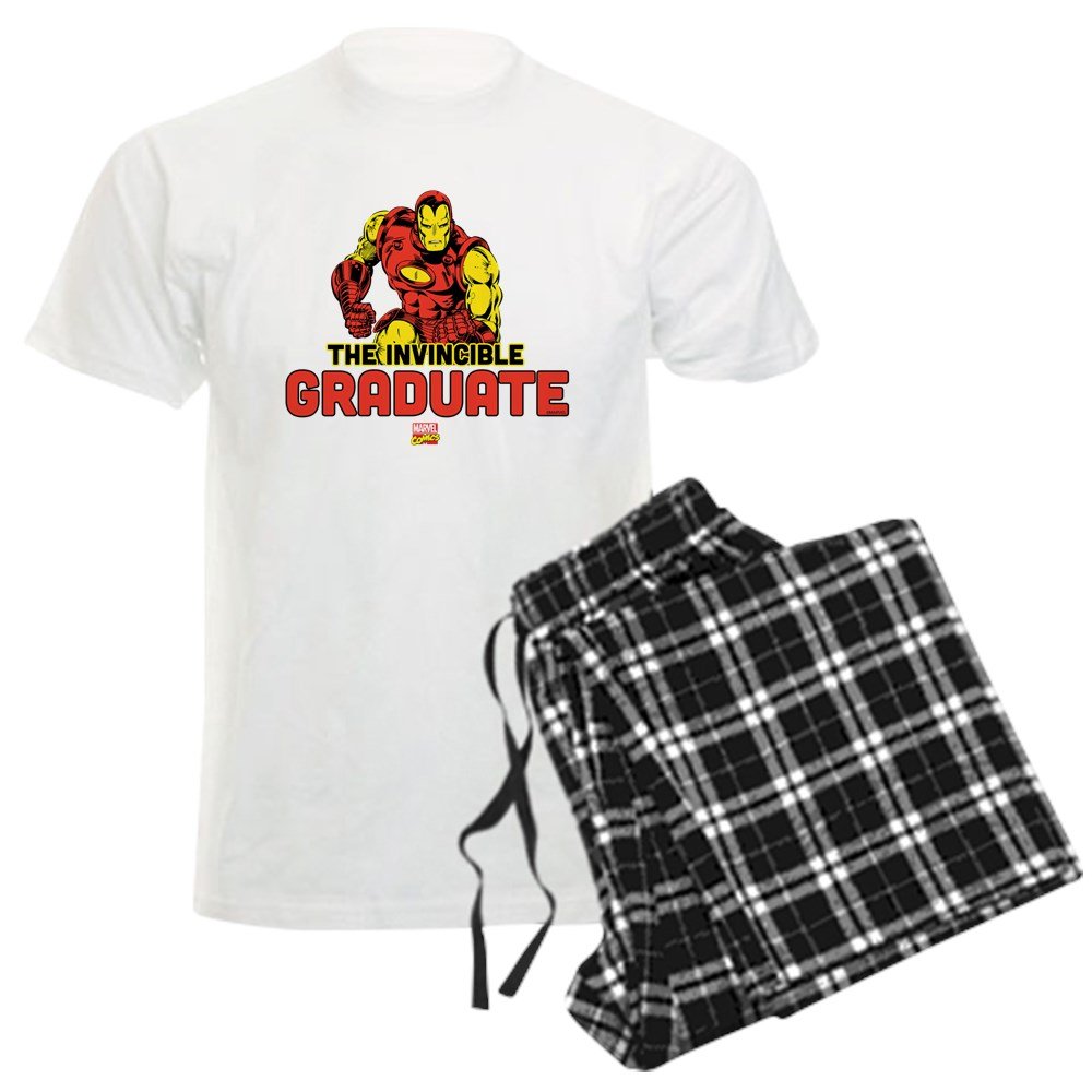 Iron Man The Invincible Gradu Men's Pajama Set - Superhero Sleepwear for Marvel Fans, Comfortable Cotton Lounge Pajamas for Men, Perfect for Movie Nights, Sleepovers & Superhero Themed Parties