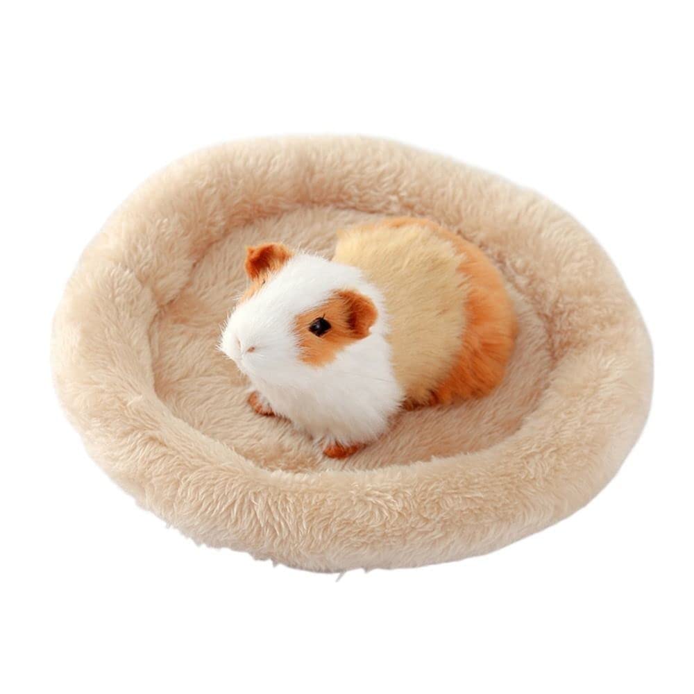 Cozy Winter Soft Fleece Guinea Pig Bed - Warm Hamster & Small Animal Sleeping Mat - Pet Supplies for Rabbits, Rats & Rodents (Size L, Coffee Brown) - Perfect for Cage, Hutch & Indoor Pet Comfort