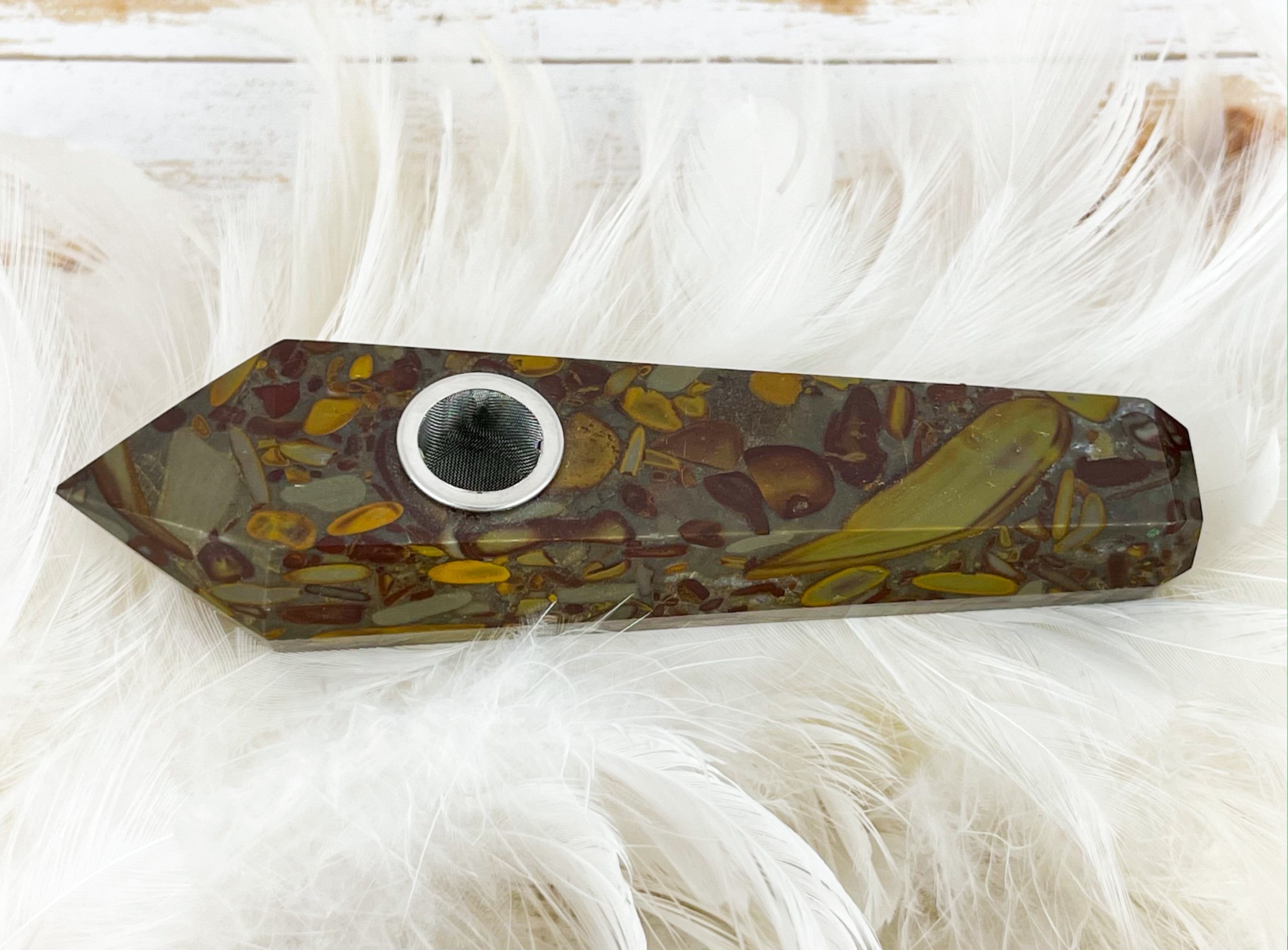 Premium Handcrafted Crystal Pipes for Smoking - Rose Quartz, Amethyst & More | Natural Stone Glass Pipes for Herbal Use, Meditation & Relaxation | Perfect Gift for Spiritual Enthusiasts